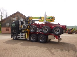 Aufbau fur Dreiachs-Langholznachläufer Volvo 6x4 + Krane Tajfun-Liv 300K87 + AR5670