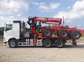 Aufbau fur Dreiachs-Langholznachläufer Volvo 6x4 + Krane Epsilon S270L98 + AR3670