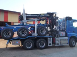 Aufbau fur Dreiachs-Langholznachläufer Mercedes Benz 6x4 + Krane Epsilon S300L98 + AR3670