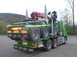 Aufbau fur Dreiachs-Langholznachläufer Volvo 6x4 + Krane Epsilon S300L98 + AR5670