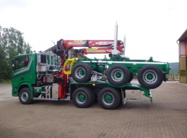 Aufbau fur Dreiachs-Langholznachläufer Scania 6x4 + Krane Tajfun-Liv 300K99 + AR5670