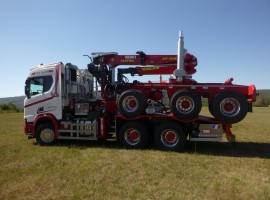 Forestry equipment for 3 axles forestry dolly Scania 6x4 + crane Tajfun-Liv 320K99 + AR3670