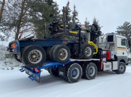 Aufbau fur Dreiachs-Langholznachläufer MAN 6x4 + Krane Tajfun-Liv 320K99 + AR5670