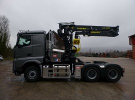 Aufbau fur Sattelauflieger MERCEDES + Krane Tajfun-Liv 320K99