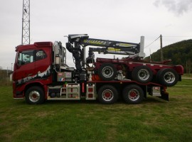 Forestry equipment for 3 axles forestry dolly Volvo 6x4 + crane Tajfun-Liv 320K99 + AR3670