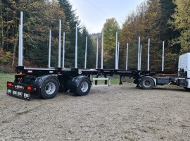 2 Steered axles extendable semi-trailer