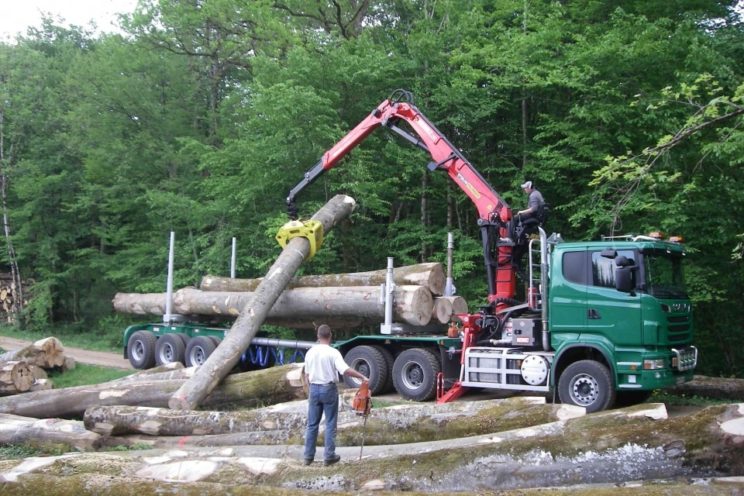 Dreiachs-Langholznachläufer mit Rohrdeichsellenkung