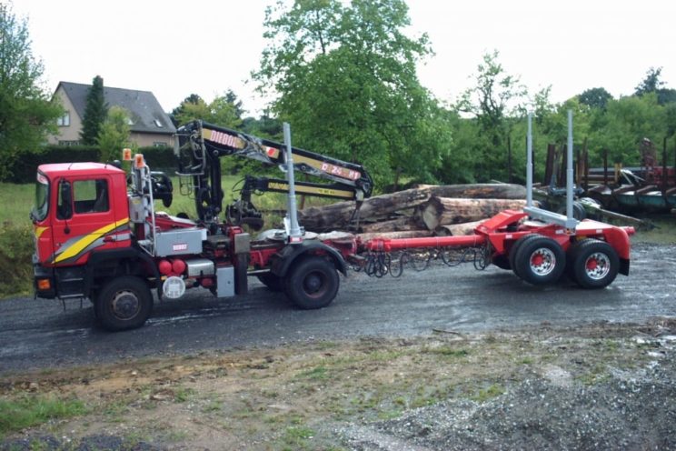 2 axles forestry dolly with drawbar