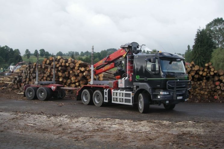 2 axles forestry dolly with drawbar