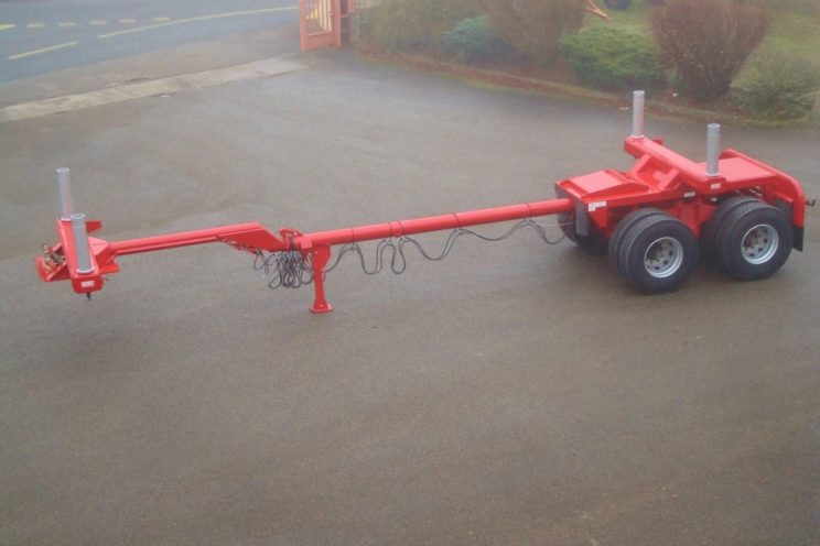 2 axles forestry dolly with drawbar