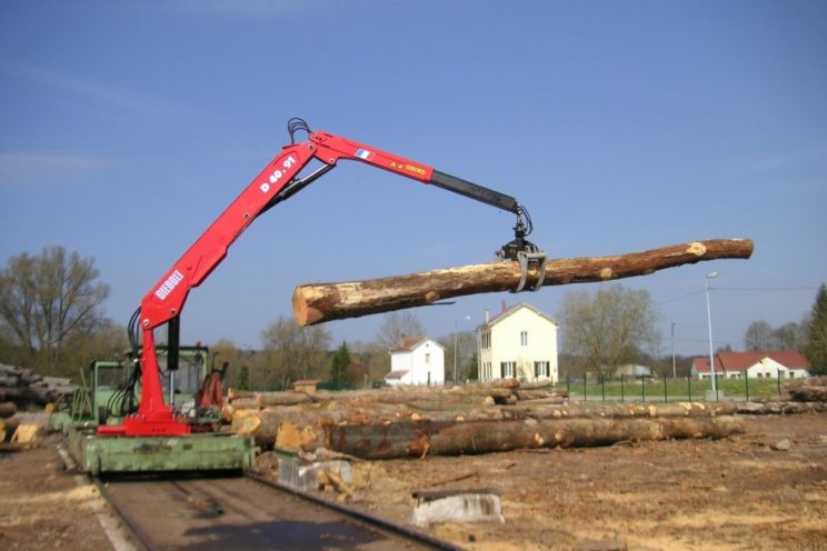 Crane on conveyor