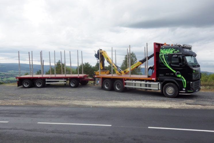 3 axles platform trailer