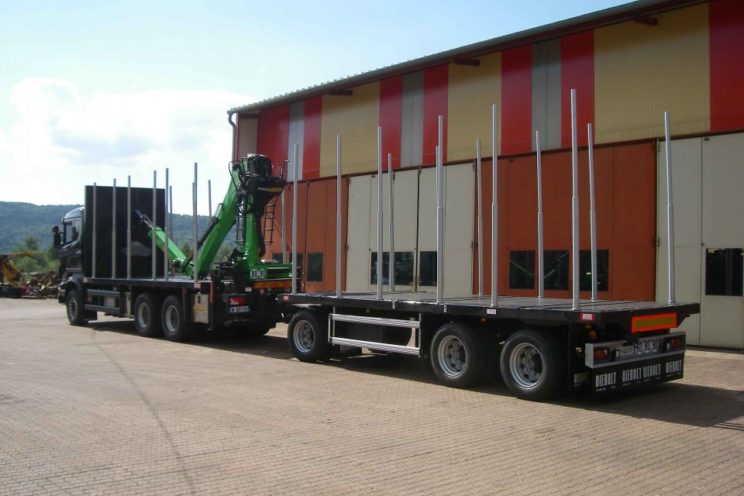 3 axles platform trailer