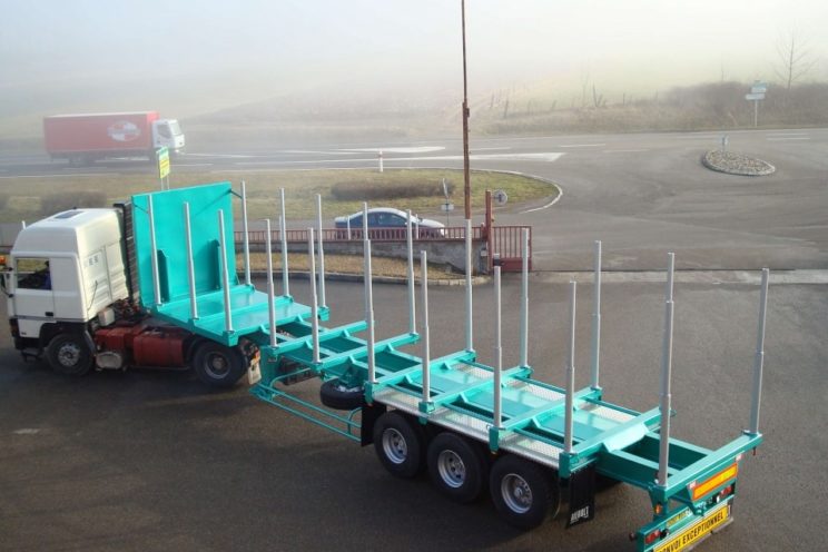 3 axles semi-trailer fixed frame with or without crane
