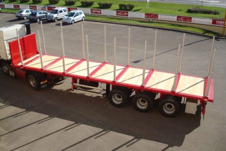 3 axles semi-trailer fixed frame with or without crane