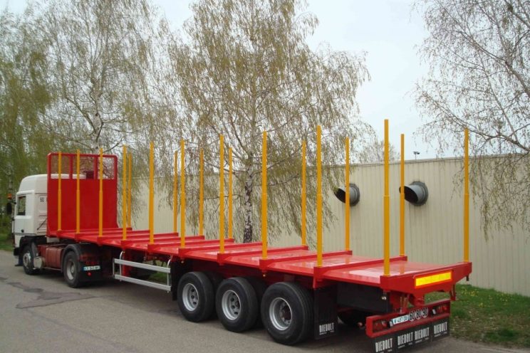 3 axles semi-trailer fixed frame with or without crane