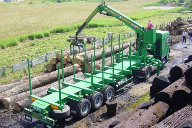 3 axles semi-trailer fixed frame with or without crane