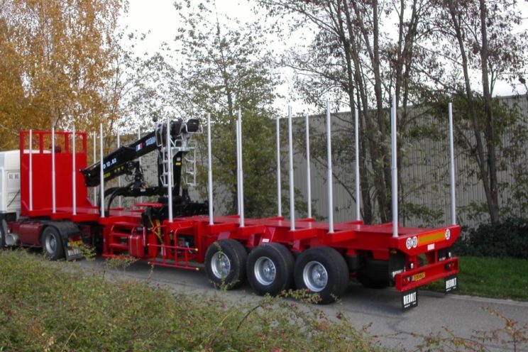 3 axles semi-trailer fixed frame with or without crane