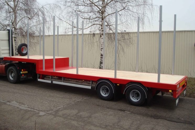 2 axles extendable semi-trailer for carpenter