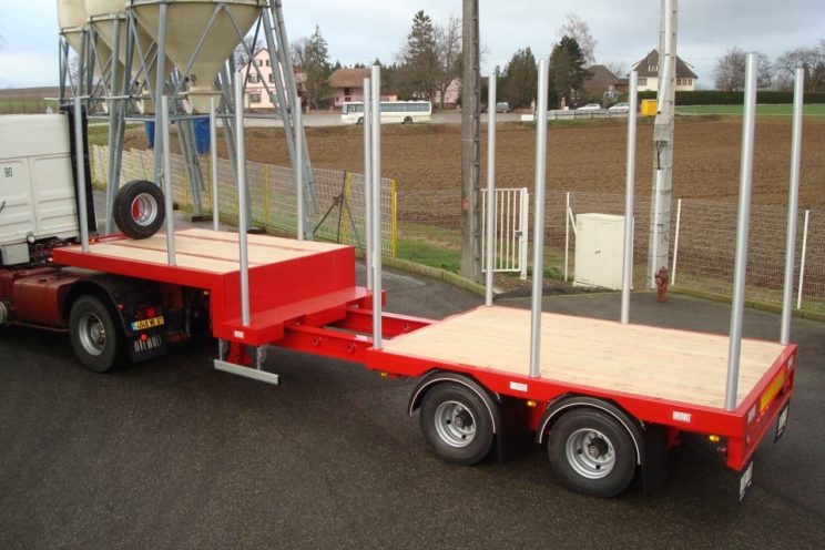 2 axles extendable semi-trailer for carpenter