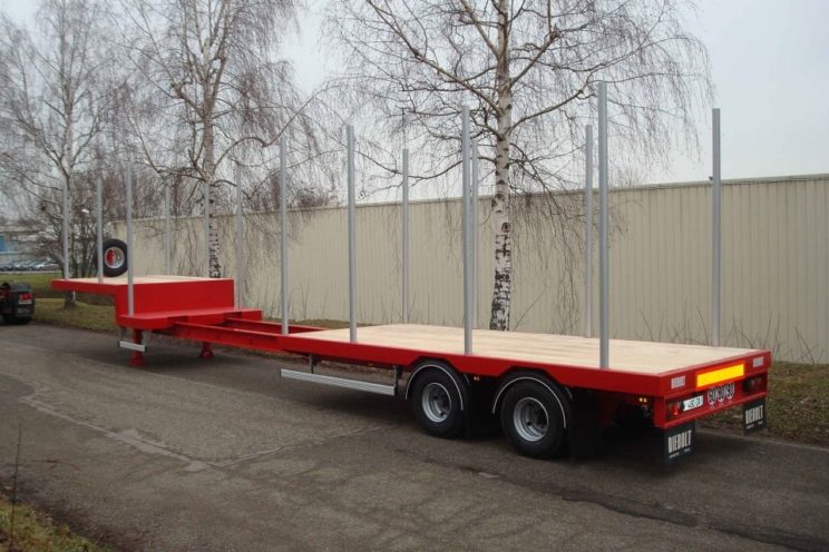 2 axles extendable semi-trailer for carpenter