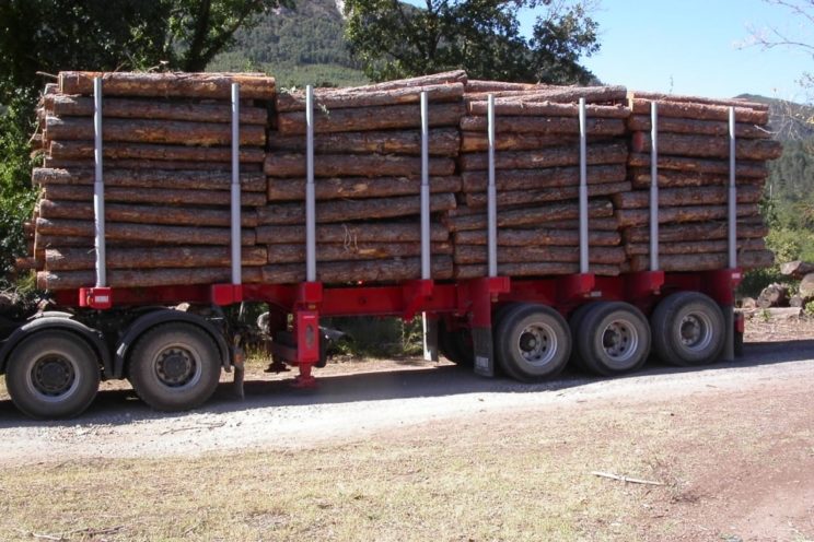 Semi remorque extensible 3 essieux avec ou sans grue sur col de cygne