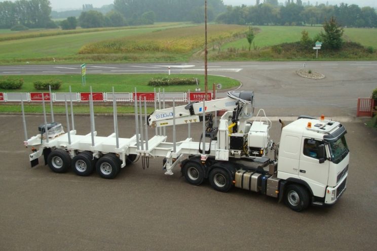 3 axles extendable semi-trailer with or without crane