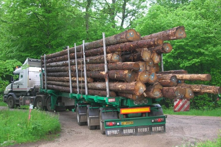 Steered 3 axles extendable semi-trailer with or without crane on goose-neck