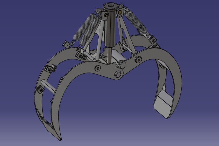 Diebolt grapple with vertical jack